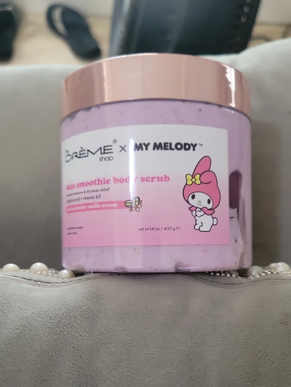 Crème Shop x My Melody Pink Skin Smoothie Body Scrub